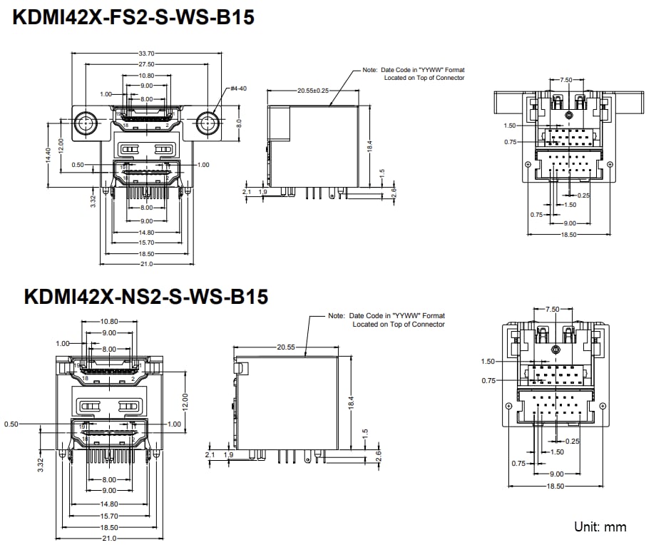 Kycon KDMI42X HDMI Connectors
